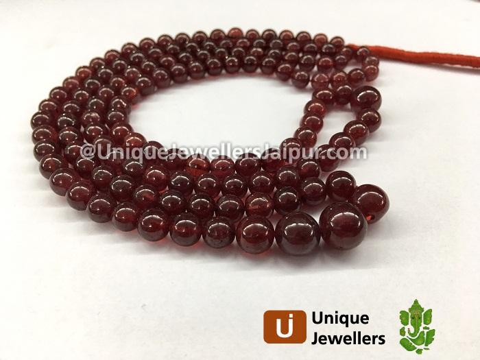 Ruby Far Smooth Round Beads