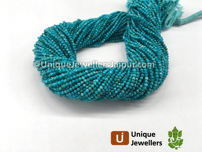 Sleeping Beauty Turquoise Micro Cut Roundelle Beads