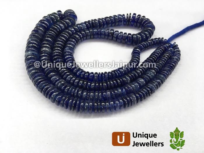 Blue Sapphire Far Smooth Tyre Beads