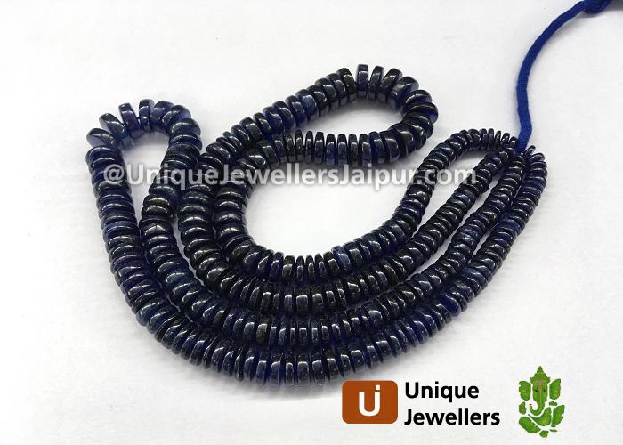 Blue Sapphire Far Smooth Tyre Beads