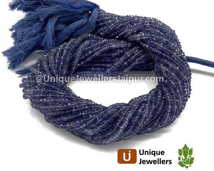 Iolite Faceted Roundelle Beads