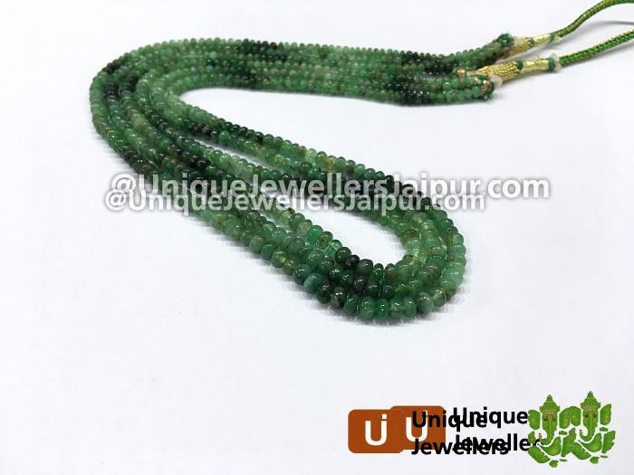 Emerald Shaded Smooth Roundelle Beads