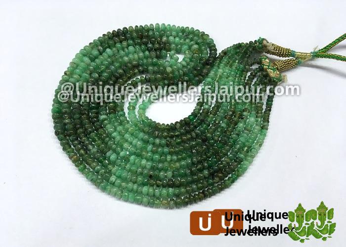 Emerald Shaded Smooth Roundelle Beads