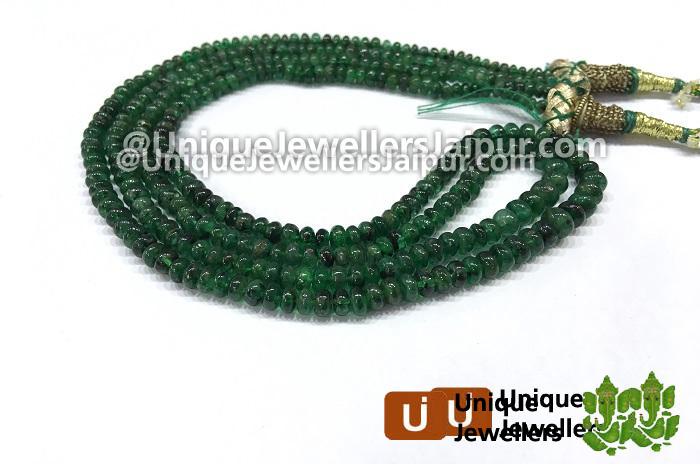 Emerald Smooth Roundelle Beads