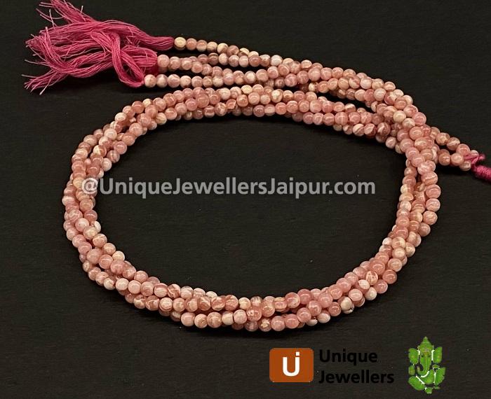 Rhodochrosite Smooth Round Beads