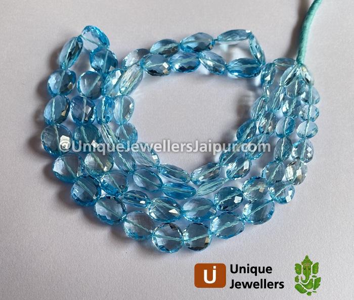 Sky Blue Topaz Faceted Nugget Beads