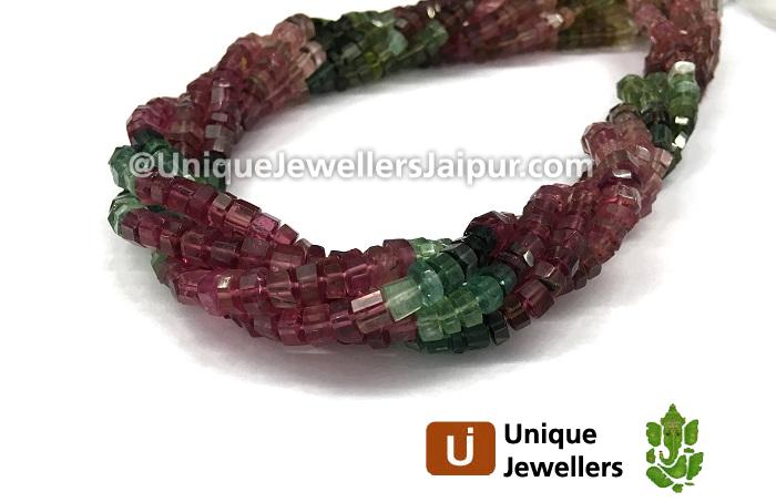 Tourmaline Step Cut Roundelle Beads