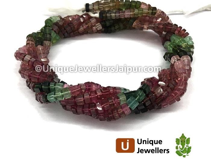 Tourmaline Far Step Cut Roundelle Beads