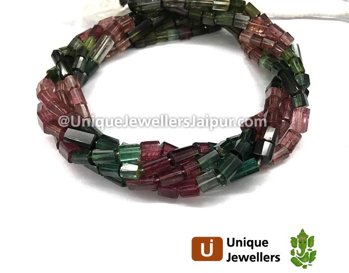 Tourmaline Far Step Cut Cylinder Beads