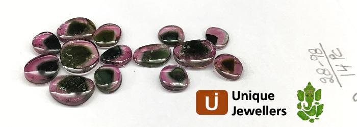 Watermelon Tourmaline Smooth Slices