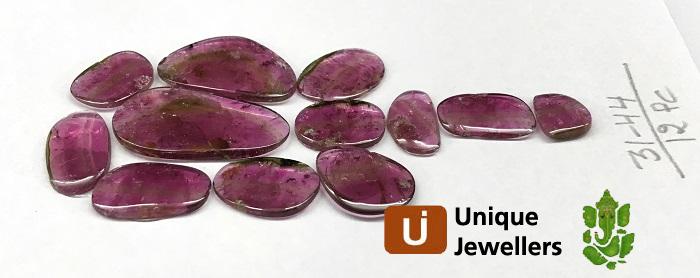 Pink Watermelon Tourmaline Smooth Slices