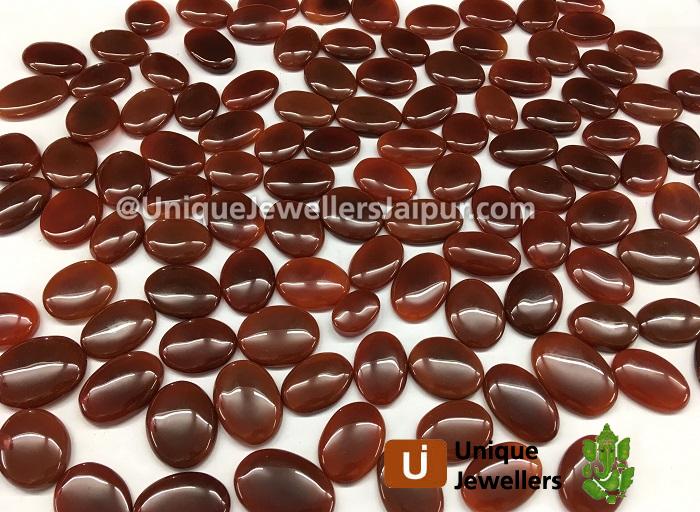 Red Onyx Far Smooth Oval Cabochons