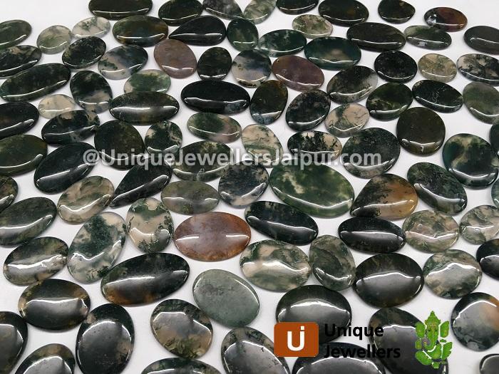 Moss Agate Far Smooth Cabochons