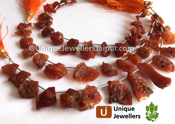 Natural Fire Opal Organic Form Beads