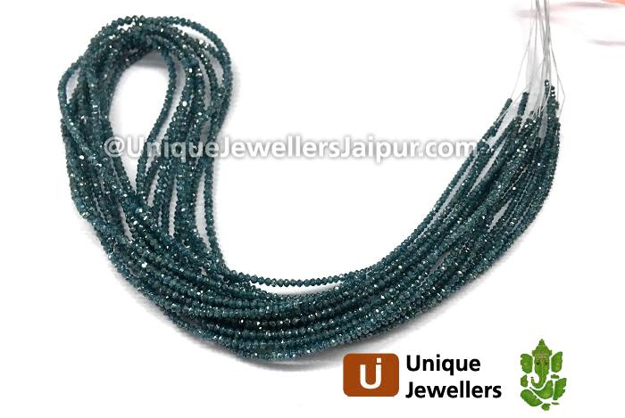 Blue Diamond Faceted Roundelle Beads