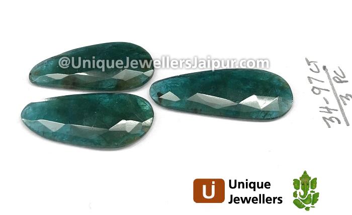 Paraiba Blue Grandidierite Rose Cut Slices