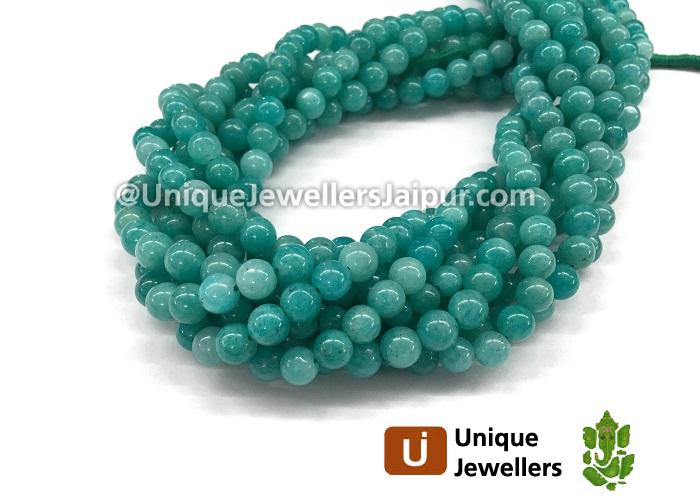 Amazonite Smooth Round Beads