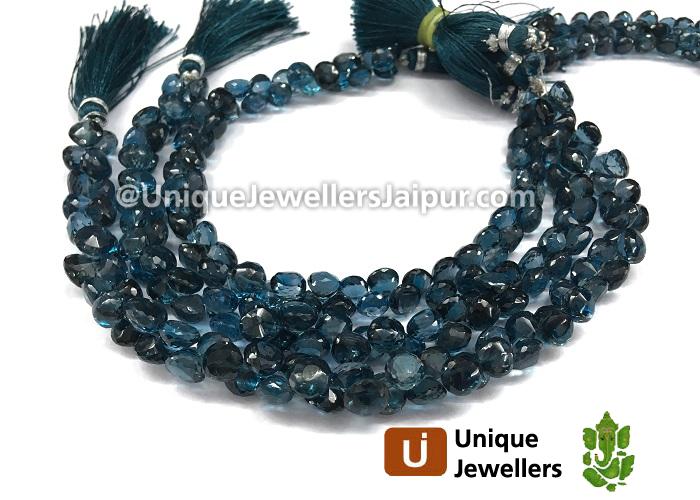 London Blue Topaz Far Faceted Onion Beads