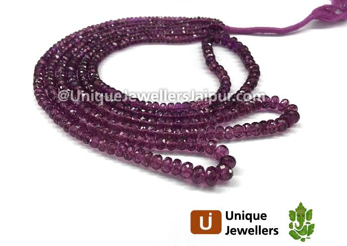 Rhodolite Garnet Far Faceted Roundelle Beads