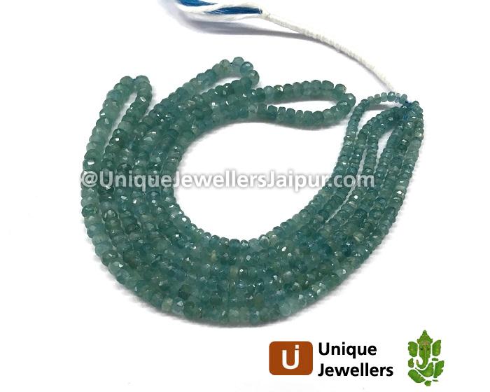 Paraiba Blue Grandidierite Faceted Roundelle Beads