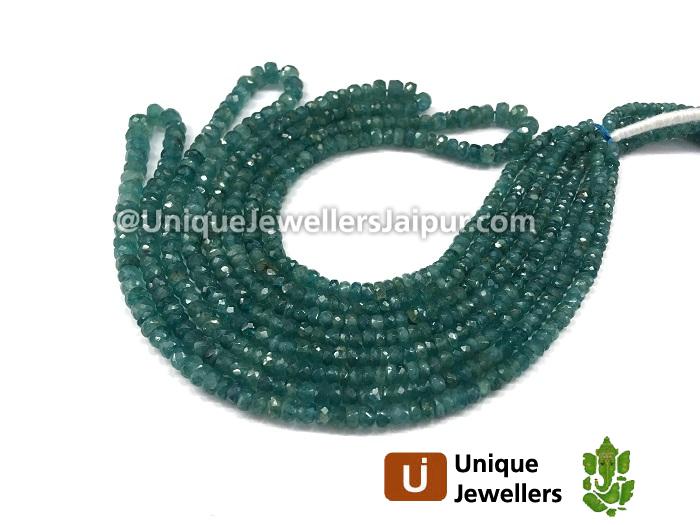 Blue Grandidierite Faceted Roundelle Beads