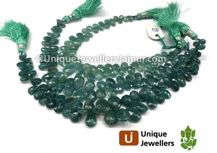 Grandidierite Faceted Pear Beads