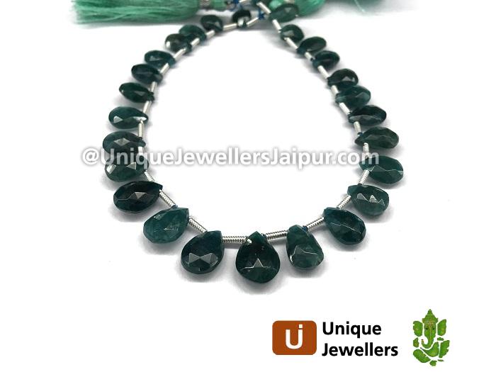 Grandidierite Faceted Pear Beads