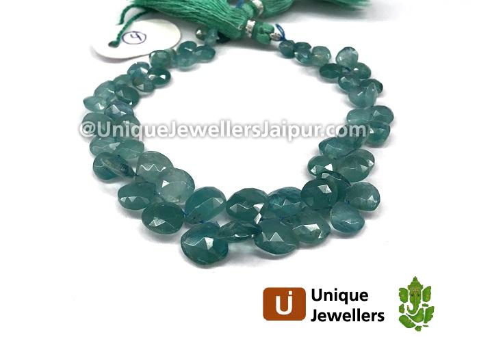 Paraiba Blue Grandidierite Faceted Heart Beads