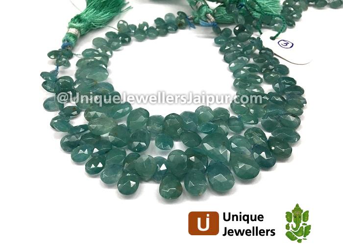 Paraiba Blue Grandidierite Faceted Pear Beads