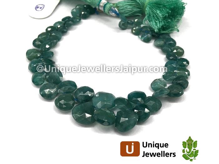 Blue Grandidierite Faceted Heart Beads