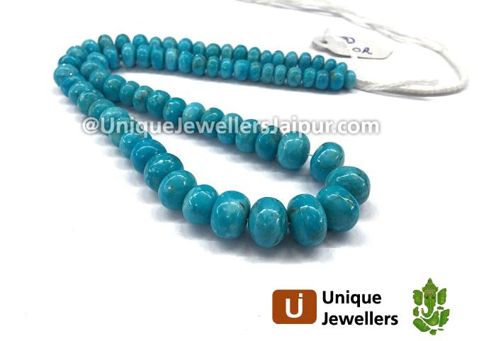 Sleeping Beauty Turquoise Far Smooth Roundelle Beads