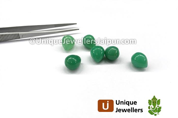 Chrysoprase Smooth Drops (Half Drill)