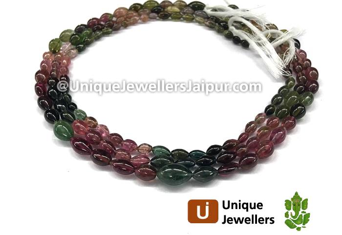 Tourmaline Smooth Rice Beads