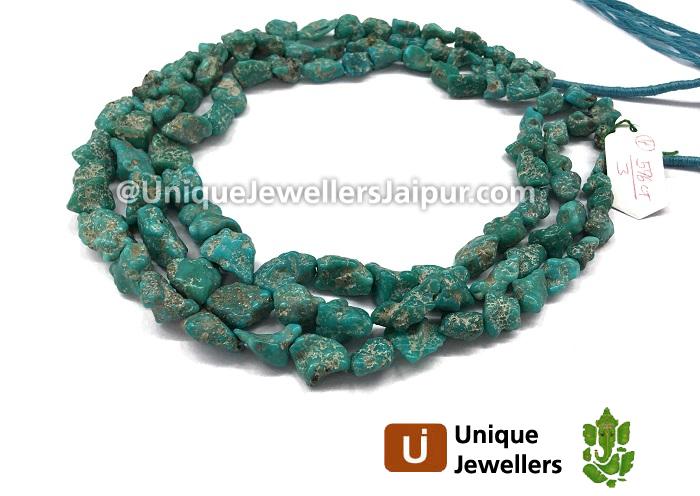 Natural Turquoise Smooth Nugget Beads