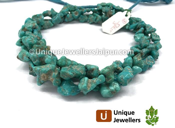 Natural Turquoise Smooth Nugget Beads