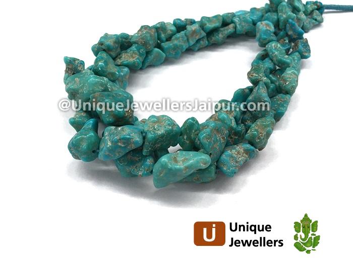 Natural Turquoise Smooth Nugget Beads