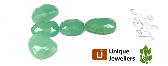 Chrysoprase Rose Cut Slices