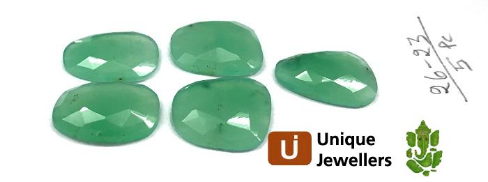 Chrysoprase Rose Cut Slices