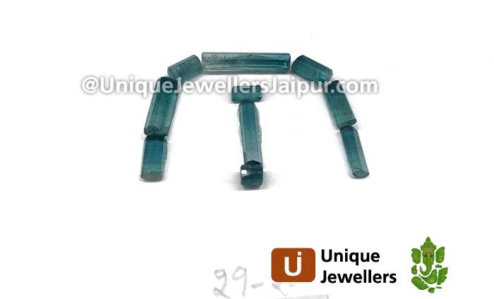 Indicolite Blue Tourmaline Step Cut Tubes