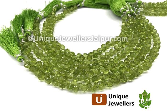 Peridot Faceted Onion Beads
