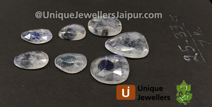 Rainbow Moonstone Rose Cut Slices