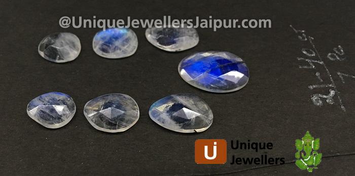 Rainbow Moonstone Rose Cut Slices