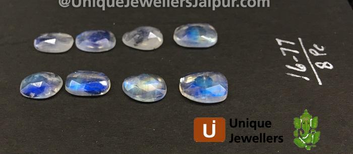 Rainbow Moonstone Rose Cut Slices