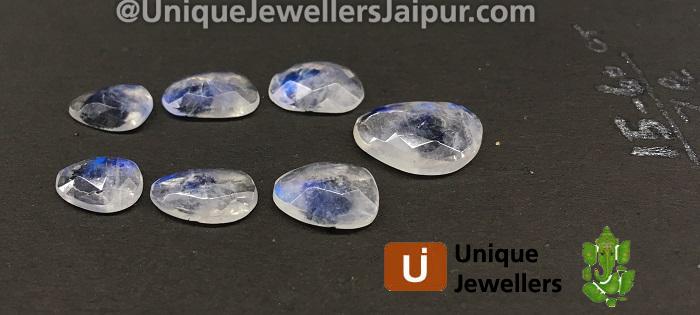 Rainbow Moonstone Rose Cut Slices