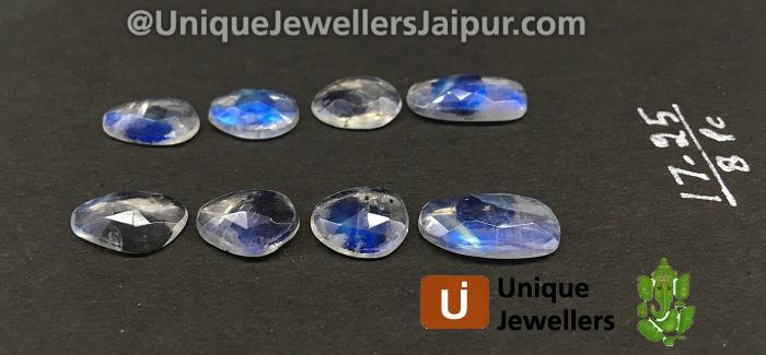 Rainbow Moonstone Rose Cut Slices