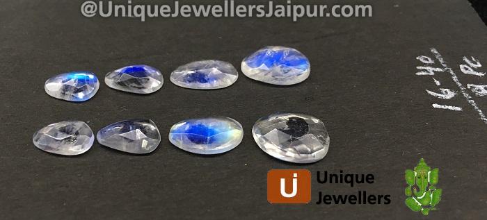 Rainbow Moonstone Rose Cut Slices