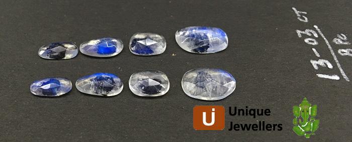 Rainbow Moonstone Rose Cut Slices