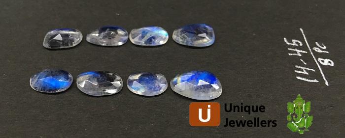 Rainbow Moonstone Rose Cut Slices