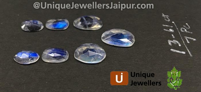 Rainbow Moonstone Rose Cut Slices