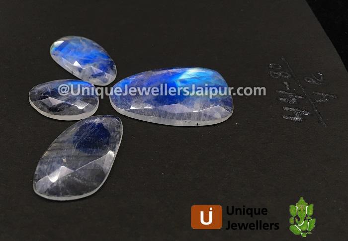 Rainbow Moonstone Rose Cut Slices